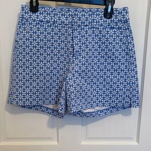 Old Navy Blue and White Geometric Shorts